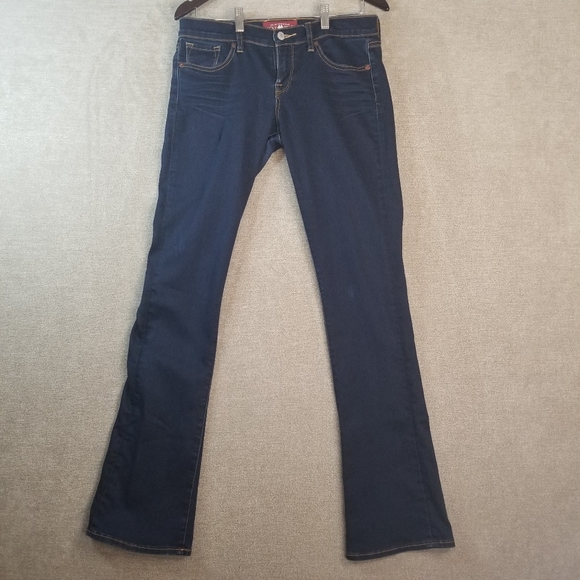 Lucky Brand Denim - Lucky Brand 6/28 Long Jeans Charlie Baby Boot Blue Stretch Denim (A90)